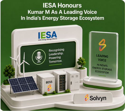Honored to see Kumar M be a leading voice in India's evolving energy storage ecosystem through the India Energy Storage Alliance (IESA)